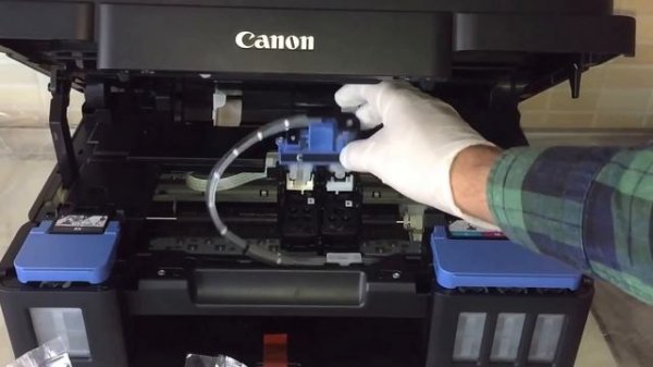 Canon PIXMA G series install INK. Canon Canon PIXMA G1400, G2400, G3400 printer unboxing