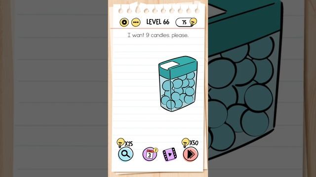 Brain Test Level 66 I want 9 candy please - Mind Game - Android Game Mobile Game смотреть онлайн