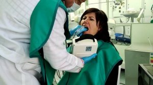 Как правильно ставить рентген излучатель для того, чтобы зуб был в кадре.