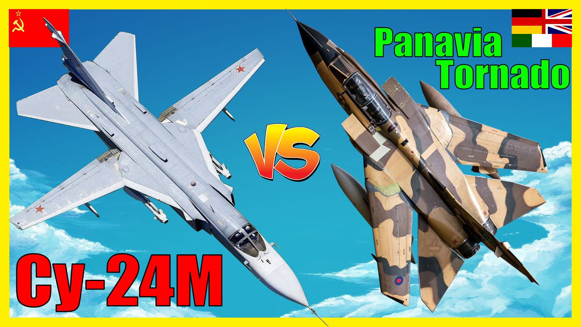 Су-24М против Panavia Tornado: сравнение бомбардировщиков с крылом изменяемой стреловидности смотреть онлайн