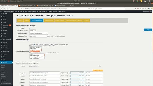 Custom Share Buttons With Floating Sidebar Pro смотреть онлайн