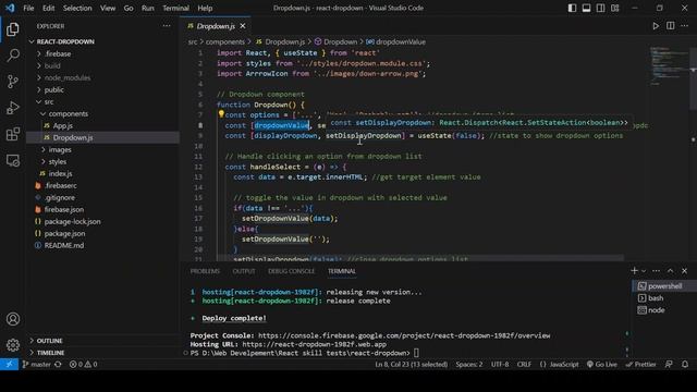 Dropdown Component using react смотреть онлайн