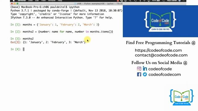 Learn Python | Chapter 06: Dictionaries and Sets Ep.11: Dictionary Comprehensions | CodeOfCode смотреть онлайн