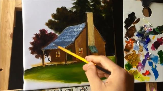 Painting The Basic House In Acrylics - Lesson 2 смотреть онлайн