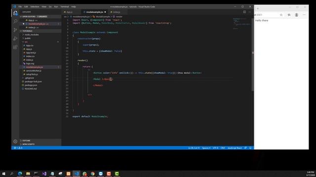 How to add a bootstrap modal to react js смотреть онлайн