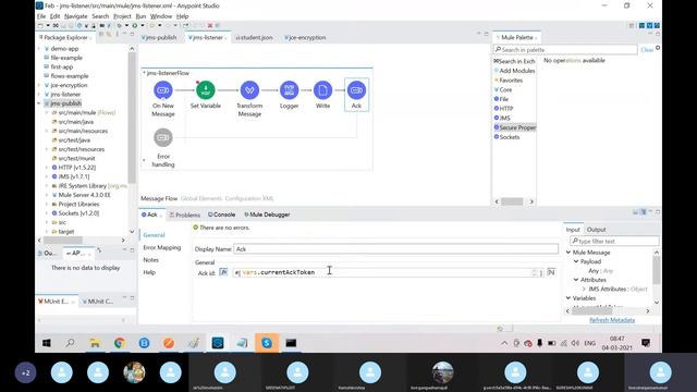 MuleSoft JMS connector with ActiveMQ and How Acknowledge Mode will work with JMS in Mule4. смотреть онлайн