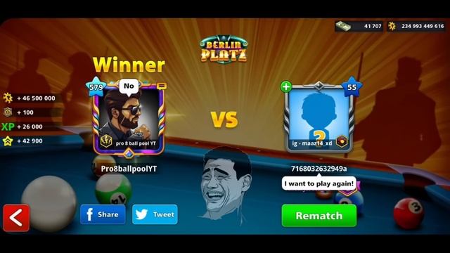 8 ball pool - Wrecker at Price 1000 Gems ? Level 55 on Berlin 50M Coins смотреть онлайн