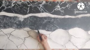 Мрамор, имитация мрамора, роспись стен, декоративный образец из интерьерной краски