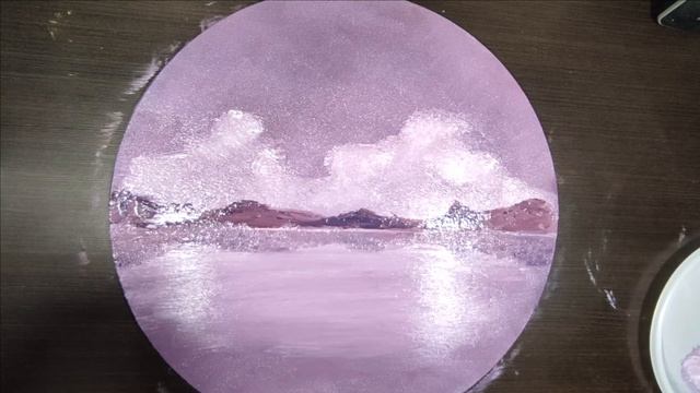 Картина в двух цветах. Акрил. Легкое рисование. смотреть онлайн