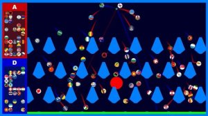 Marble Team Battle #1 | Marble Elimination Race in Algodoo | Marble Factory