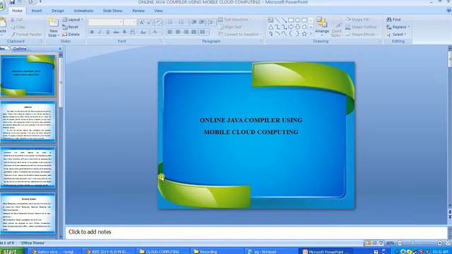 IEEE 2014 ANDROID ONLINE JAVA COMPILER USING MOBILE CLOUD COMPUTING смотреть онлайн