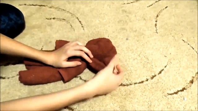 Как сделать медведя из полотенца ♥ How to make a bear out of a towel смотреть онлайн