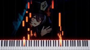 The Ten Hilichurls (Hu Tao's Song) - Genshin Impact - Piano Cover [TUTORIAL]