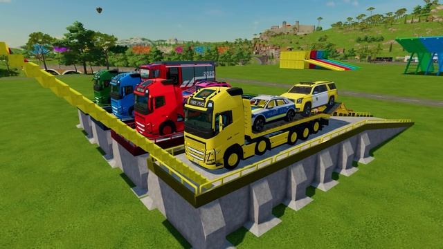 DACIA, VOLSKWAGEN, AUDI POPLICE CARS and MERCEDES, FORD AMBULANCE EMERGENCY TRANSPORT ! FS22 смотреть онлайн