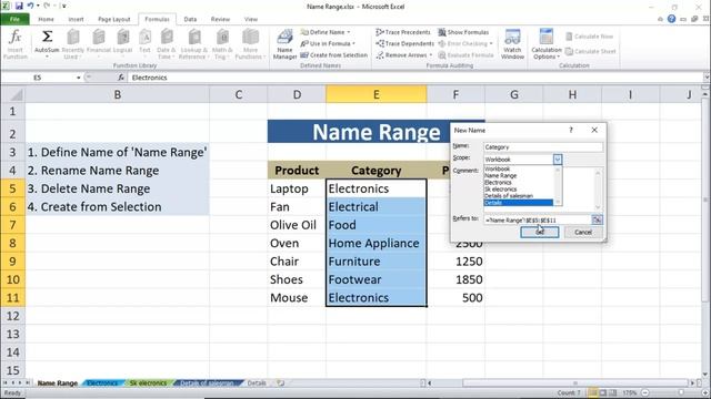 Name Range in Excel | How to create & use the named range in Excel | MS Excel-Tutorial смотреть онлайн