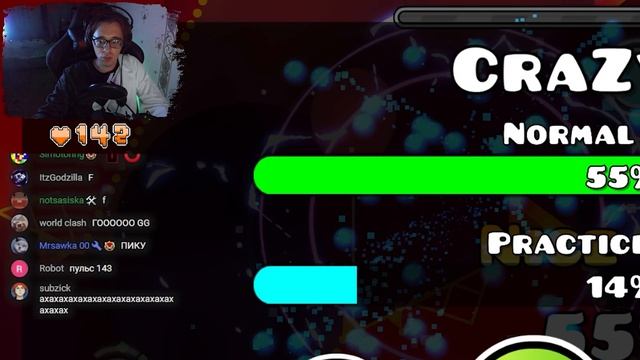 Клоунский ЭКСТРИМ - Crazy 3 в Geometry Dash смотреть онлайн