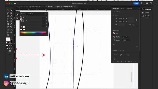Adobe Illustrator fashion design: Sketching knit top fashion flats смотреть онлайн