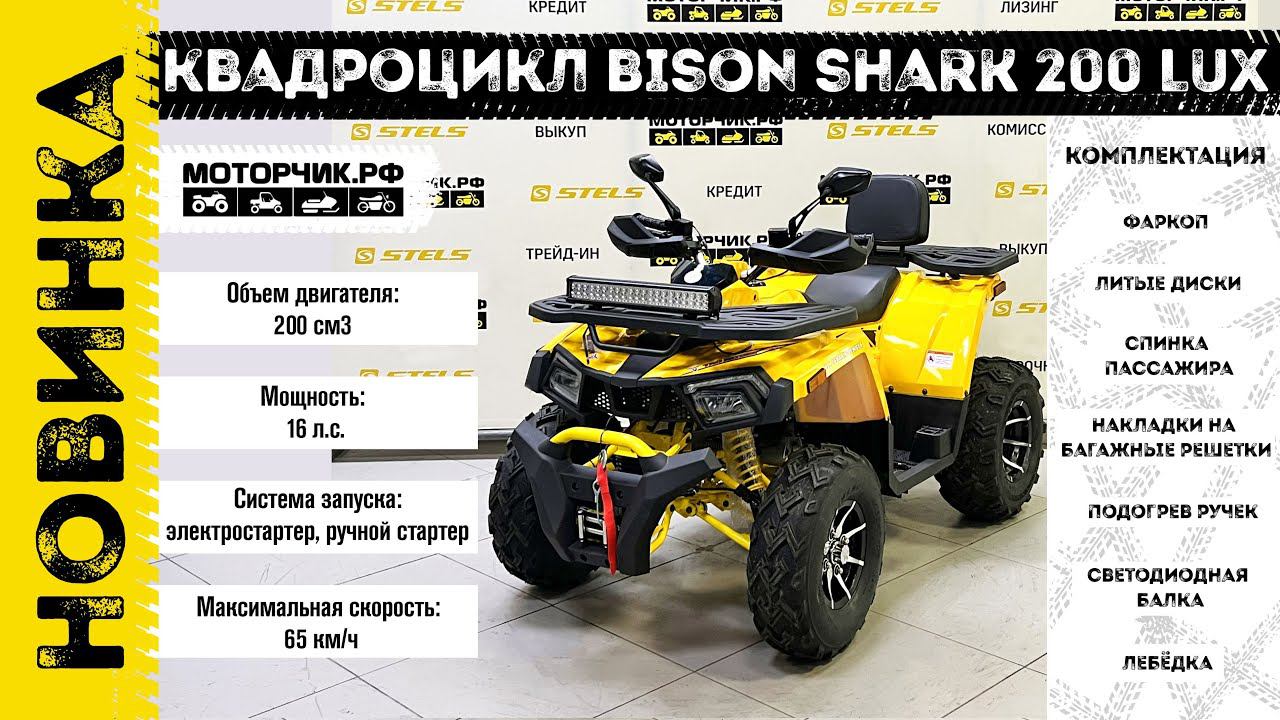 Квадроцикл Bison Shark 200 Lux смотреть онлайн