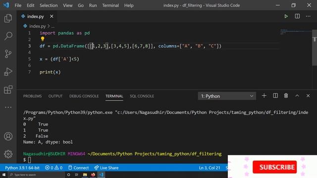 Filter pandas DataFrame rows based on conditional statements смотреть онлайн