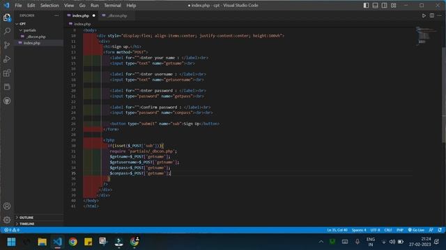 SIGNUP page using PHP - MySQL - phpMyAdmin | codeayan смотреть онлайн