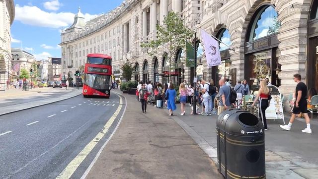 Central London Summer Walk 2022, Bustling Streets of West End, Oxford Street, Regent Street 4K смотреть онлайн