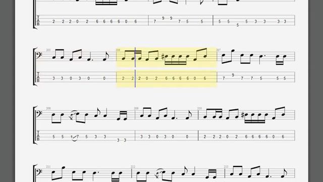 Metallica Master Of Puppets Bass guitar tablature смотреть онлайн