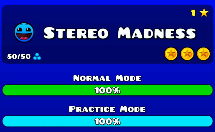 1 Уровень (Stereo Madness) - Geometry Dash