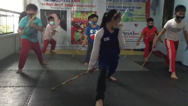 Arnis  Basic And Advance Training For Kids. Iloilo City Sports Academy Arnis Team (pt2)