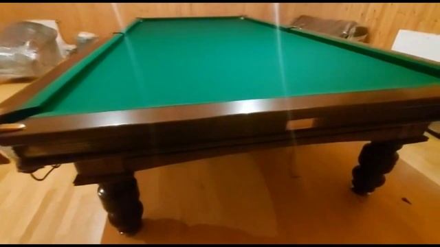Сборка и перетяжка бильярдного стола Kaldera Alex Pro смотреть онлайн