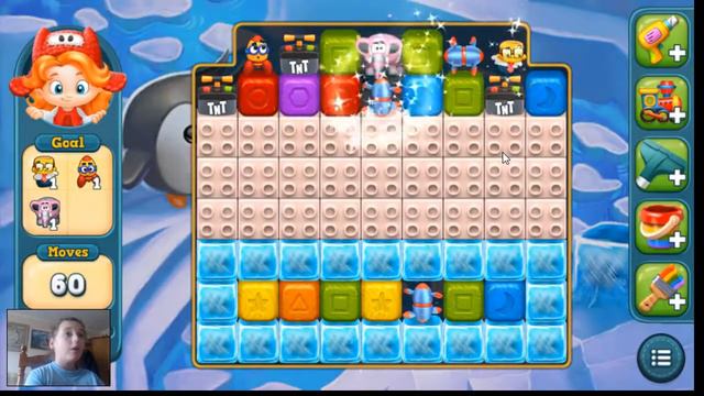 Toy Blast * 5 - детская игра.Зима .Ура ! У меня 1 место.Я королева. смотреть онлайн