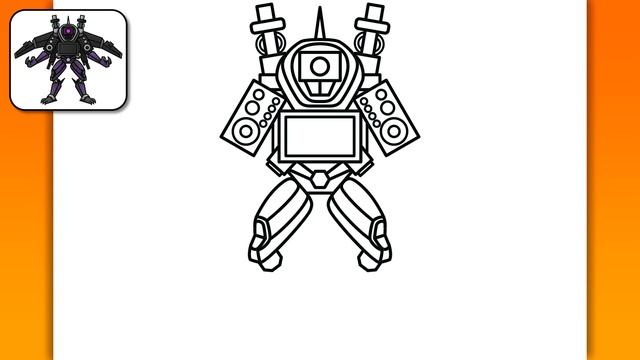 How to Draw Tri-Titan from Skibidi Toilet - Easy Drawing and Coloring смотреть онлайн