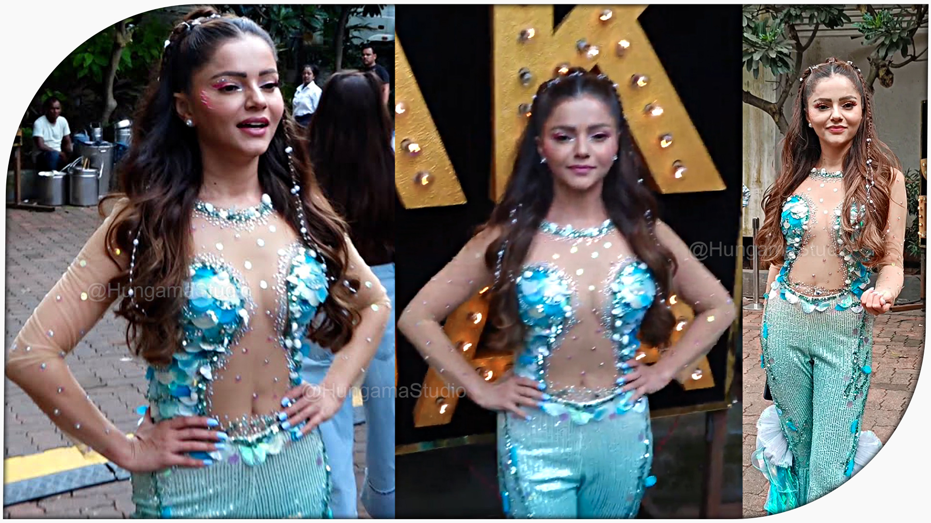 Rubina Dilaik Looks Beautiful During Shoot At Jhalak Dikhla Jaa