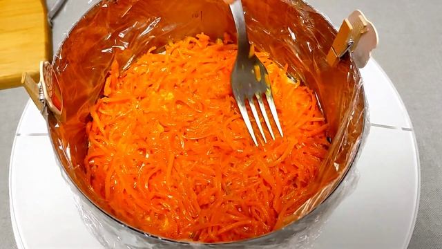 Салат с  Копчёной курочкой и Морковью по-корейски