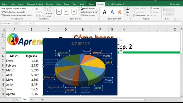 ?Cómo hacer GRÁFICO ? Circular o de Pastel ? en Excel, 2020. Aprende cómo graficar, paso a paso. смотреть онлайн