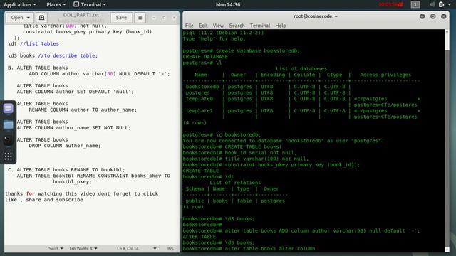 Implement DDL (Data Definiton Language) In PostgreSQL - Part 1 смотреть онлайн