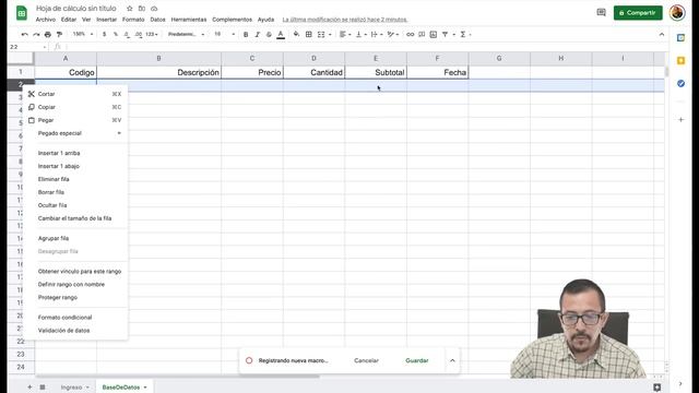 ⭐️ Como crear un formulario de ingreso de datos en GOOGLE SHEETS con MACROS sin PROGRAMACION ? смотреть онлайн