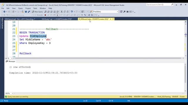 34.Difference Between Commit Rollback and Savepoint in SQL Server|Advance SQL Interview Questions смотреть онлайн
