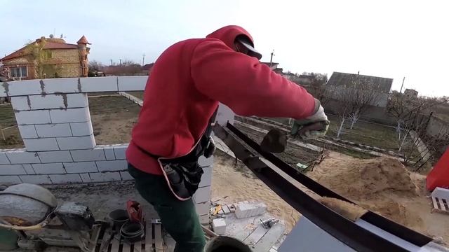 строительство дачного домика своими руками.. кирпич газосиликат..фундамент плита из бетона смотреть онлайн