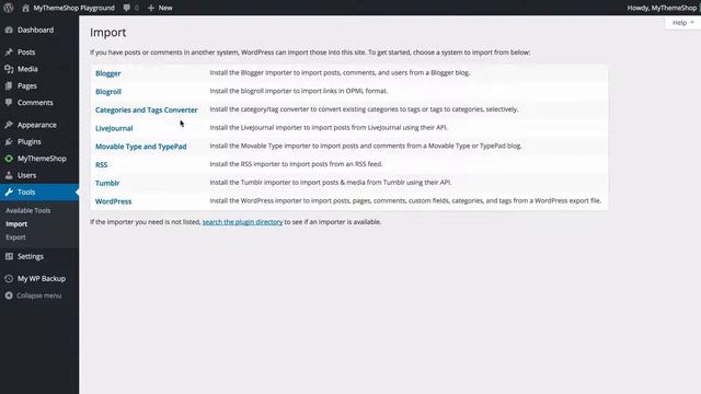WordPress 101 - Import & Export Feature смотреть онлайн