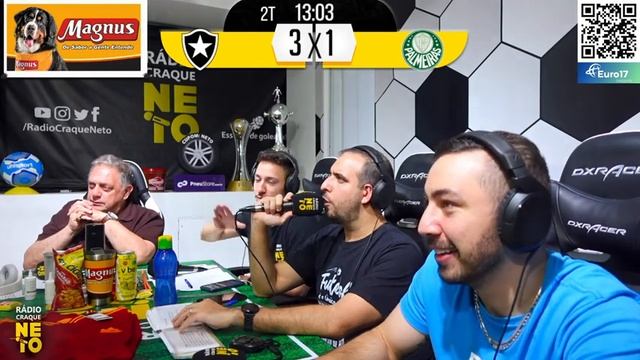 Botafogo x Palmeiras | AO VIVO | Campeonato Brasileiro 2023 | Rádio Craque Neto смотреть онлайн