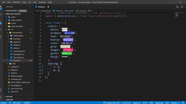 Shopify Restyle React Naitve Quiz app design project tutorial смотреть онлайн