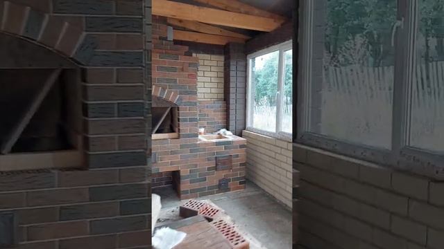 Мангал с печью под казан баварская кладка... смотреть онлайн