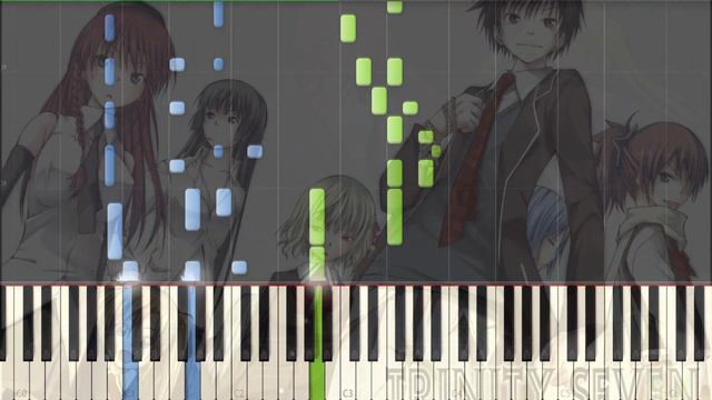 [Trinity Seven] OP Seven Doors Piano Synthesia Tutorial смотреть онлайн