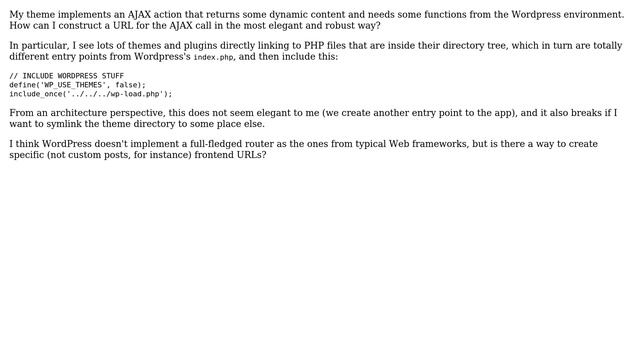 Wordpress: How to create a specific frontend URL (not a Page) from a theme or plugin? смотреть онлайн