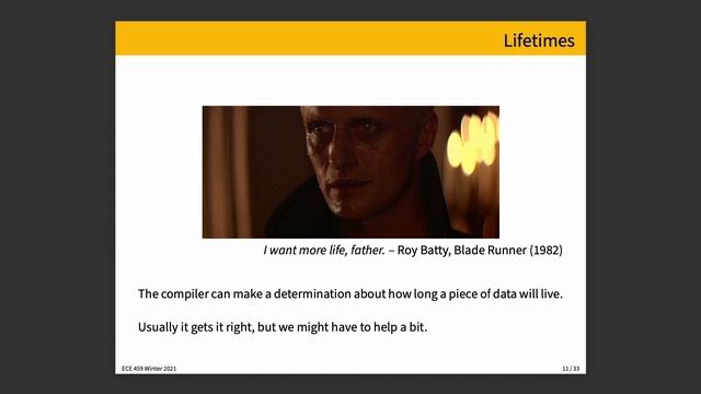 ECE 459 Lecture 4: Rust: Breaking the Rules for Fun and Performance смотреть онлайн