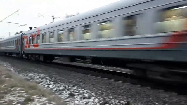 [РЖД] Электровоз ЧС7 с пассажирским поездом №132 Москва - Орск. смотреть онлайн