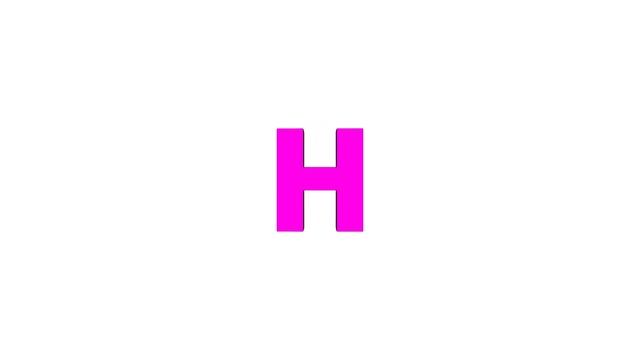 Alphabet H 3D rotation Lottie JSON animation смотреть онлайн