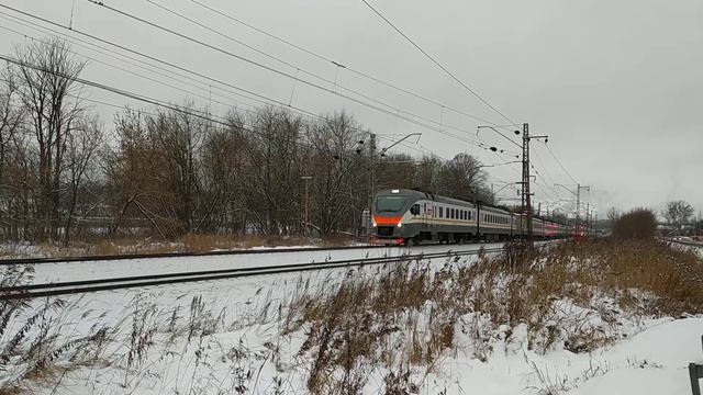Электропоезда ЭП2Д-0095/0074 ЦППК станция Яхрома 17.12.2020 смотреть онлайн