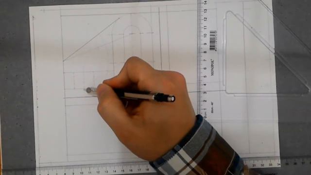 Teknik Resim 034 Üç Görünüş Uygulama 2 Üst Görünüş смотреть онлайн