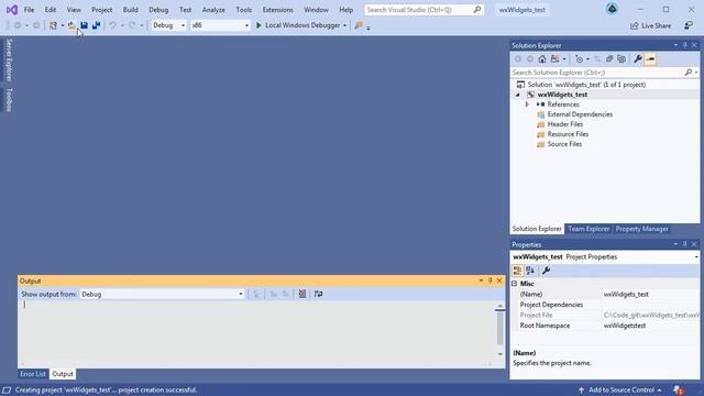 Setting Up WxWidgets Using Visual Studio 2019
